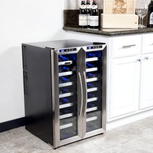 kitchen dual zone wine cooler