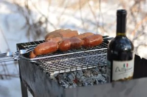 barbecue and red wine