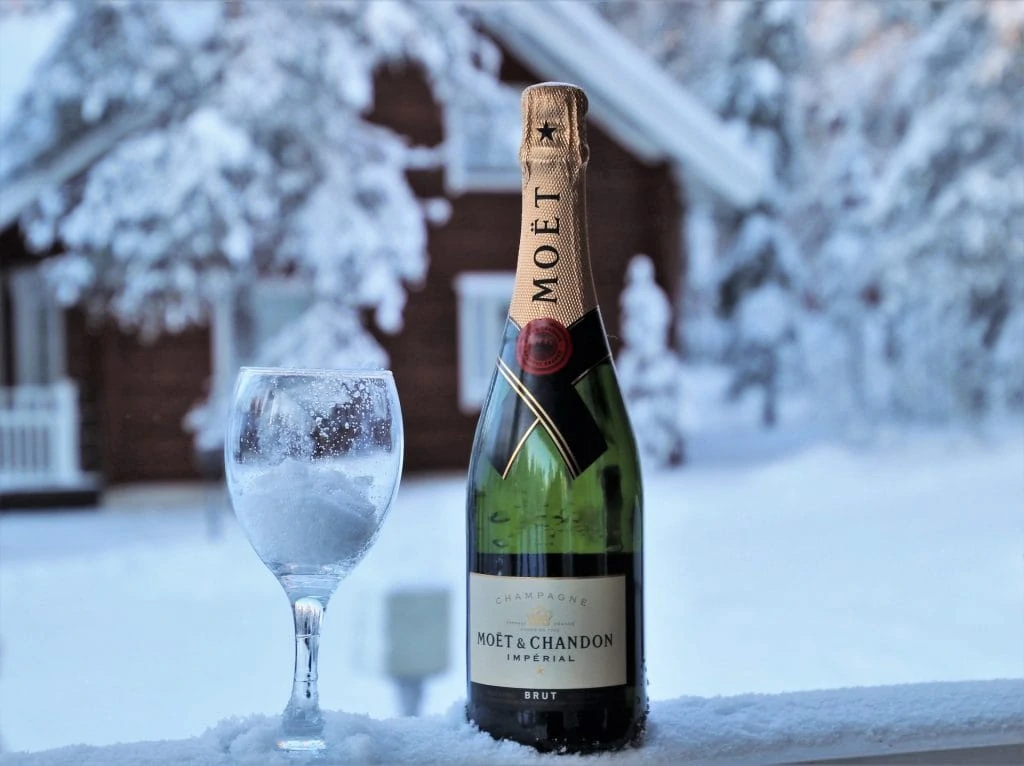 champagne on snow - featured image