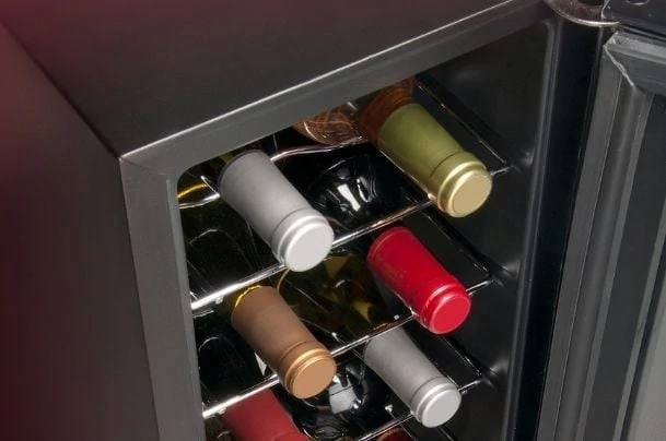 bottles of wine in a cooler
